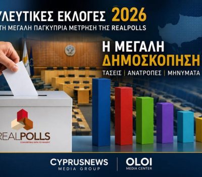 Δημοσκόπηση Real Polls για το CyprusNews Media Group και του OLOI Media Center...